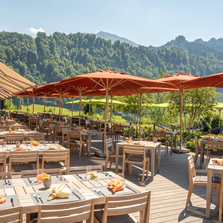 Terrasse des Restaurant Seeblick, Seeblick Höhenhotel Emmetten